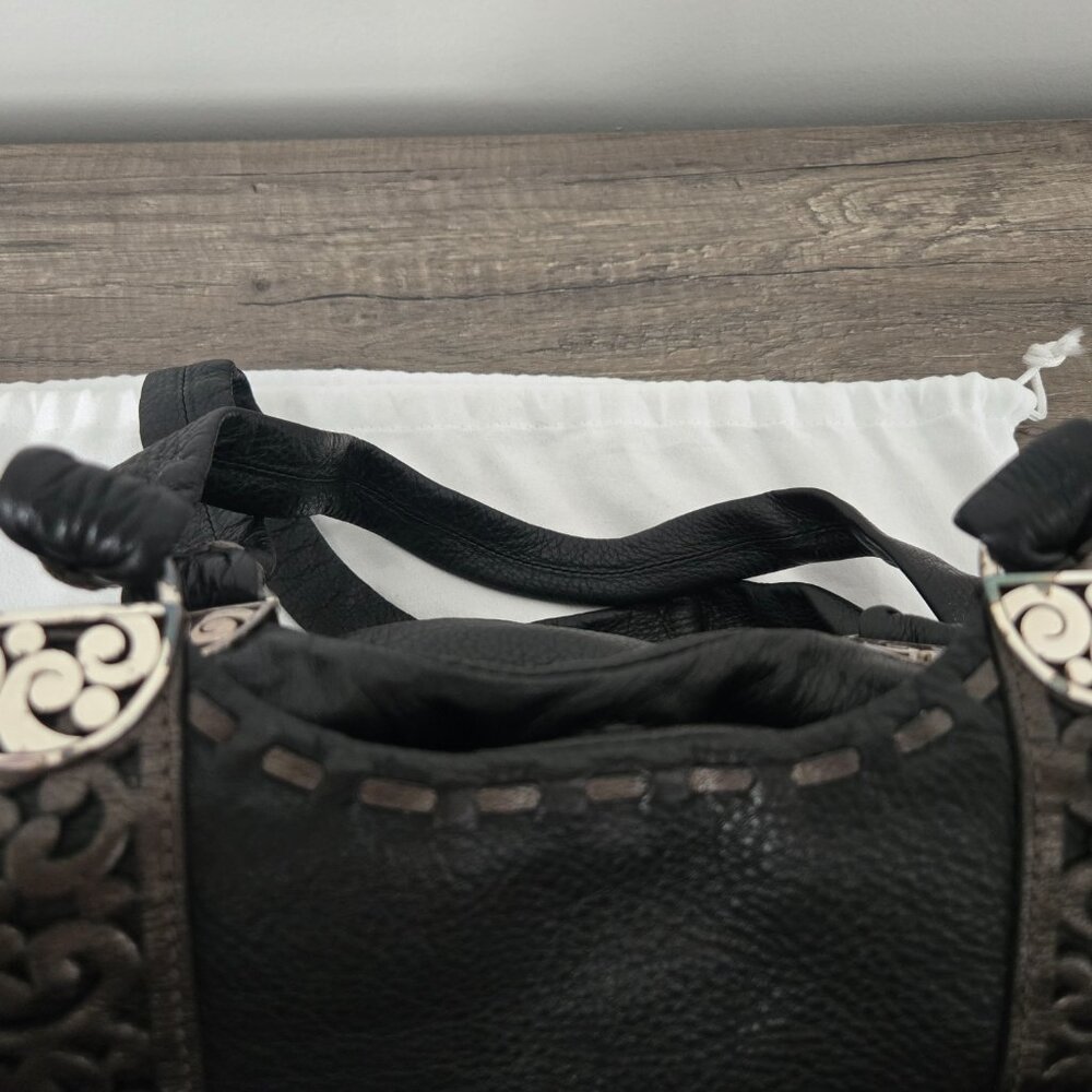 ✨ Brighton Black Leather Shoulder Bag ✨ - Picture 4 of 14